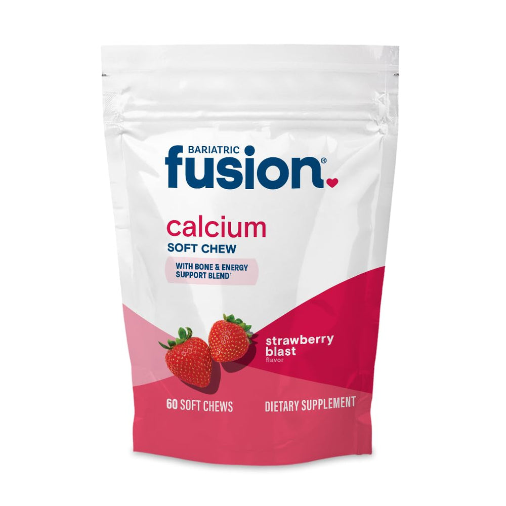 Bariatric Fusion Calcium Chews bottle front highlighting sugar-free daily calcium option