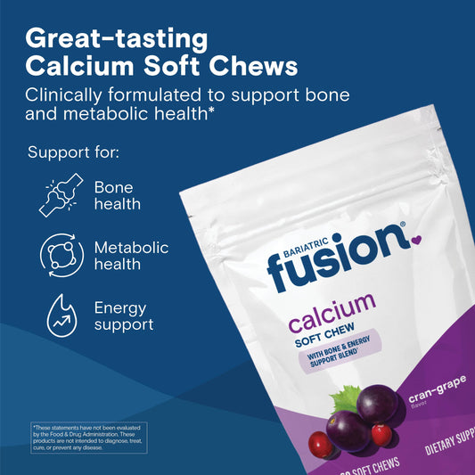 Close-up of Bariatric Fusion calcium chew texture