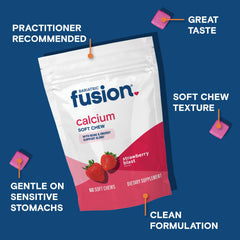 Bariatric Fusion Calcium Chews strawberry flavor showing a tasty chew