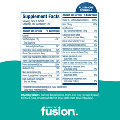 Bariatric Fusion daily-use chews four-per-day guidance illustrated by tablet layout