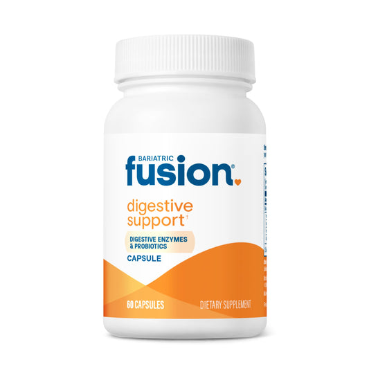Bariatric Fusion Digestive Support bottle front for easy daily use and gut health support.