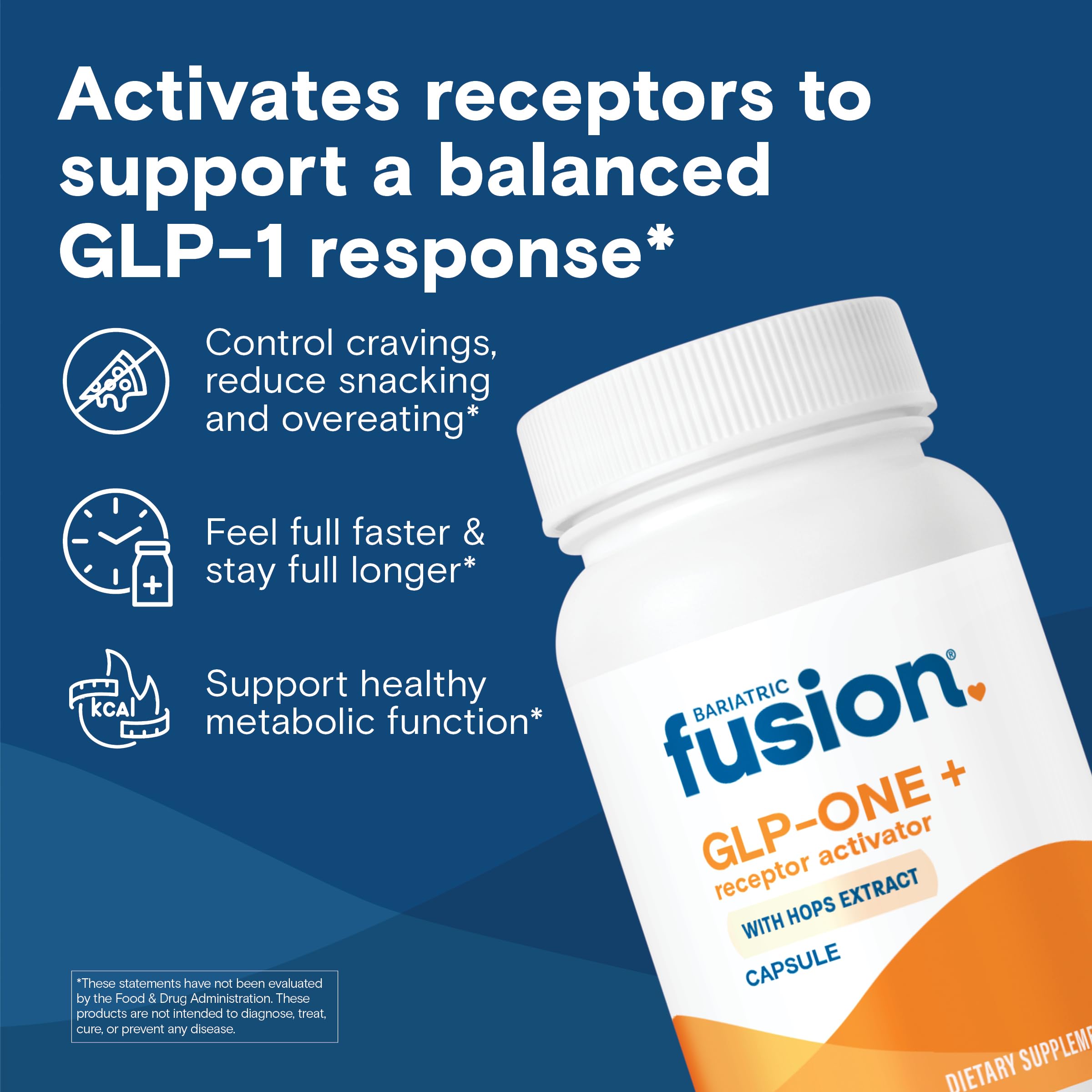 Bariatric Fusion GLP-ONE+ capsules ready to take after meals.