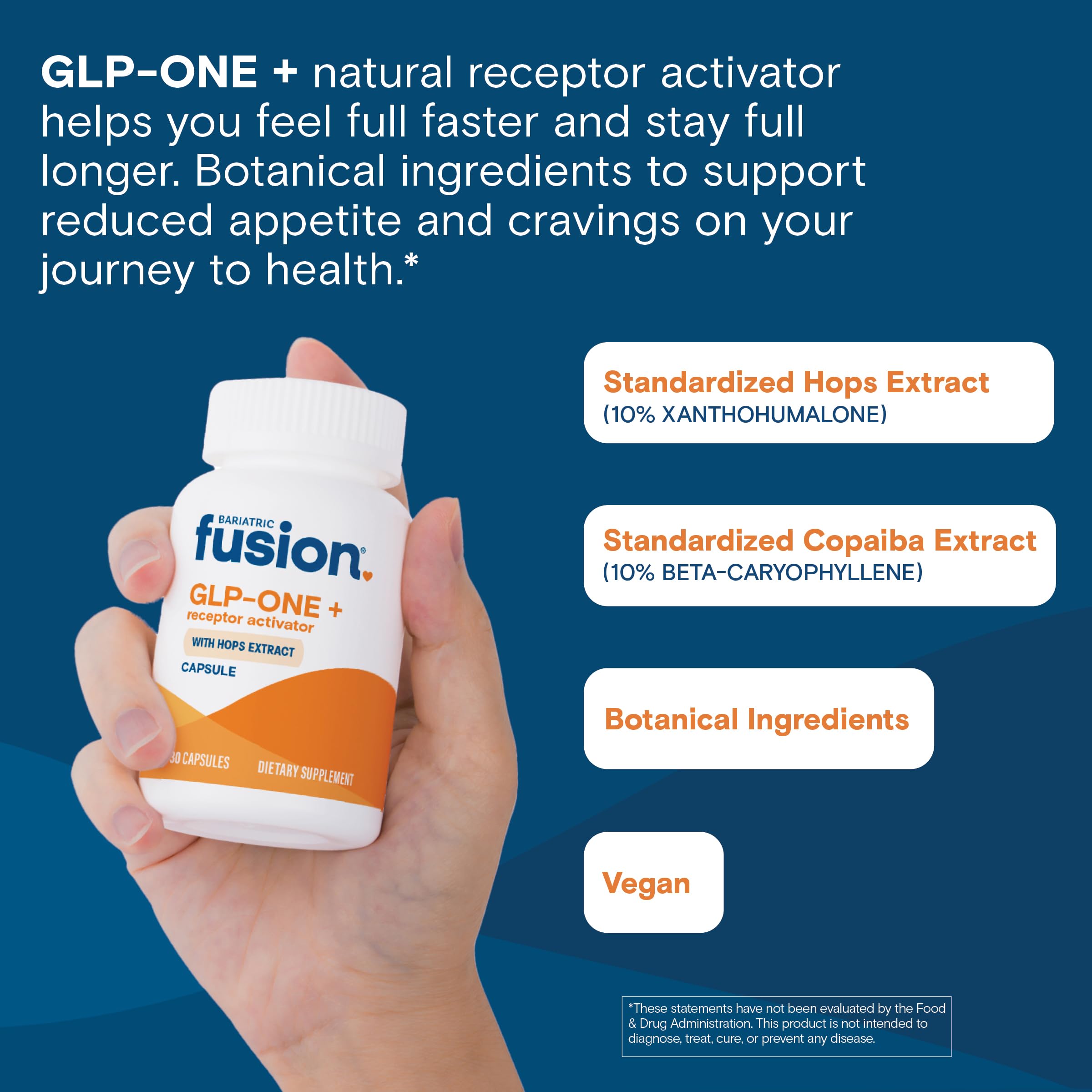 Bariatric Fusion GLP-ONE+ xanthohumalone graphic representing botanical support for cravings.
