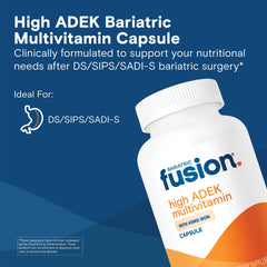 Close-up of Bariatric Fusion capsules showing easy-to-swallow form.