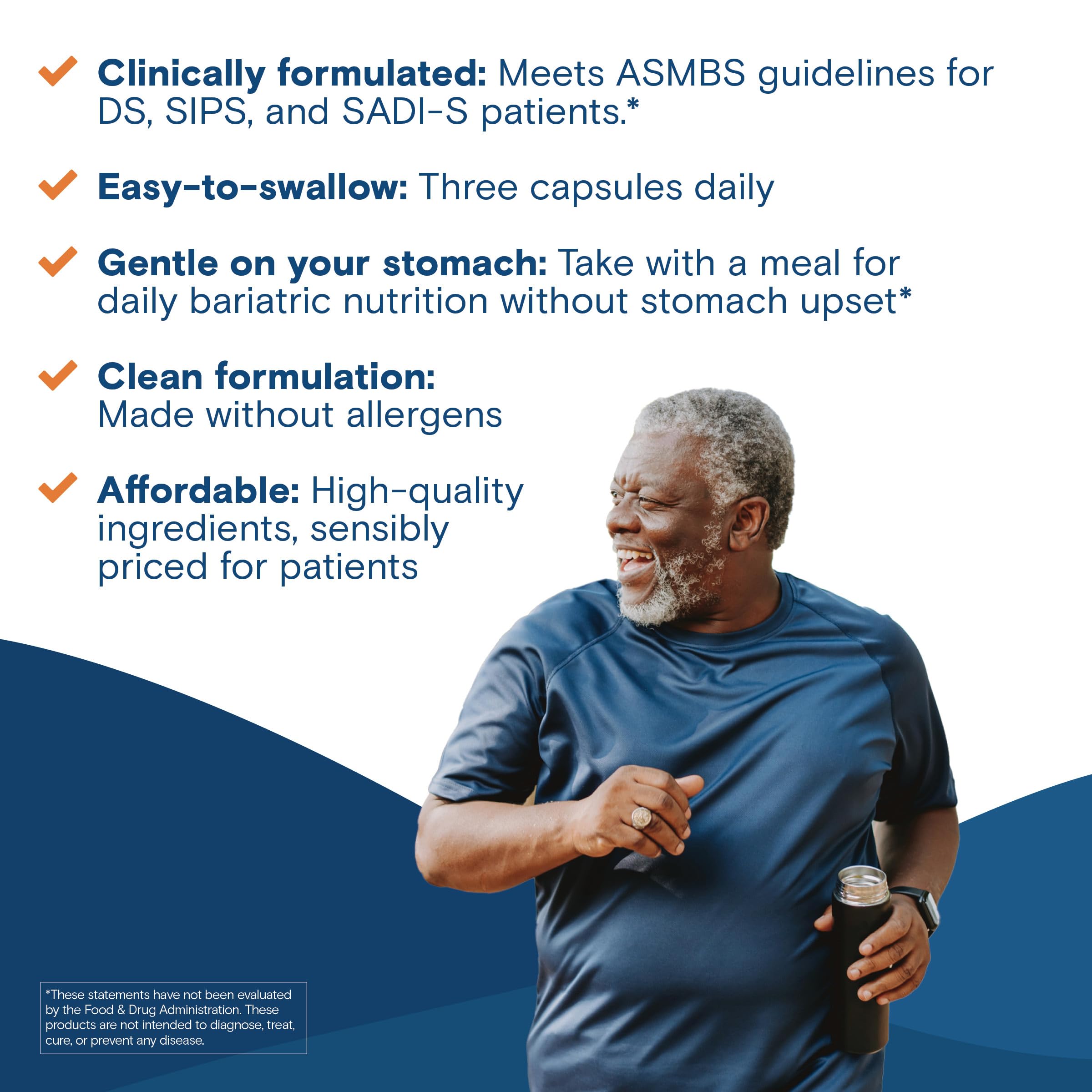 Nutrition panel on Bariatric Fusion High ADEK bottle.