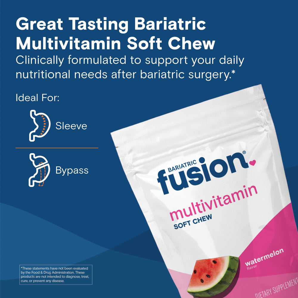 Bariatric Fusion Individually Wrapped Vitamins for travel and daily use.