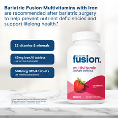 Bariatric Fusion bottle with simple usage instructions