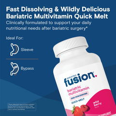 Bariatric Fusion iron 45mg fast-dissolving tablet supports post-surgery nutrition.