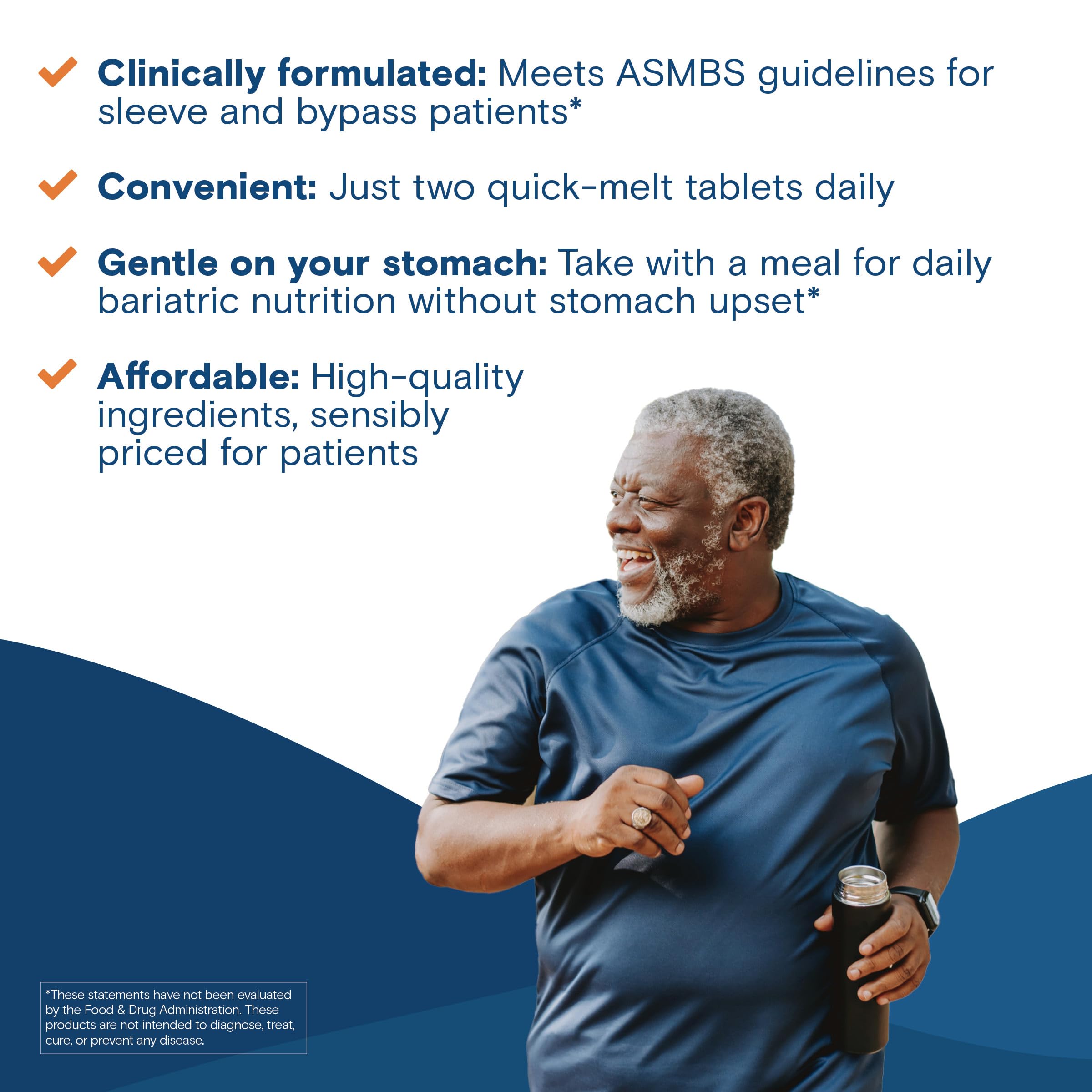 Made in the USA Bariatric Fusion vitamins from GMP facilities.