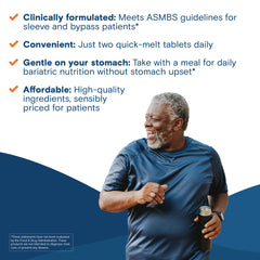 Made in the USA Bariatric Fusion vitamins from GMP facilities.