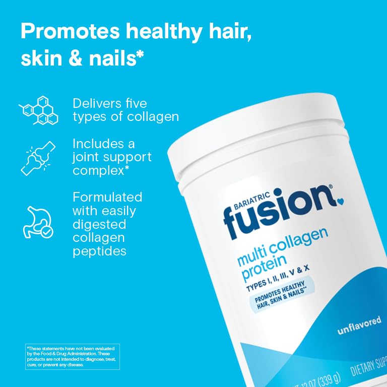 Bariatric Fusion collagen peptides scoop close-up for consistent daily intake