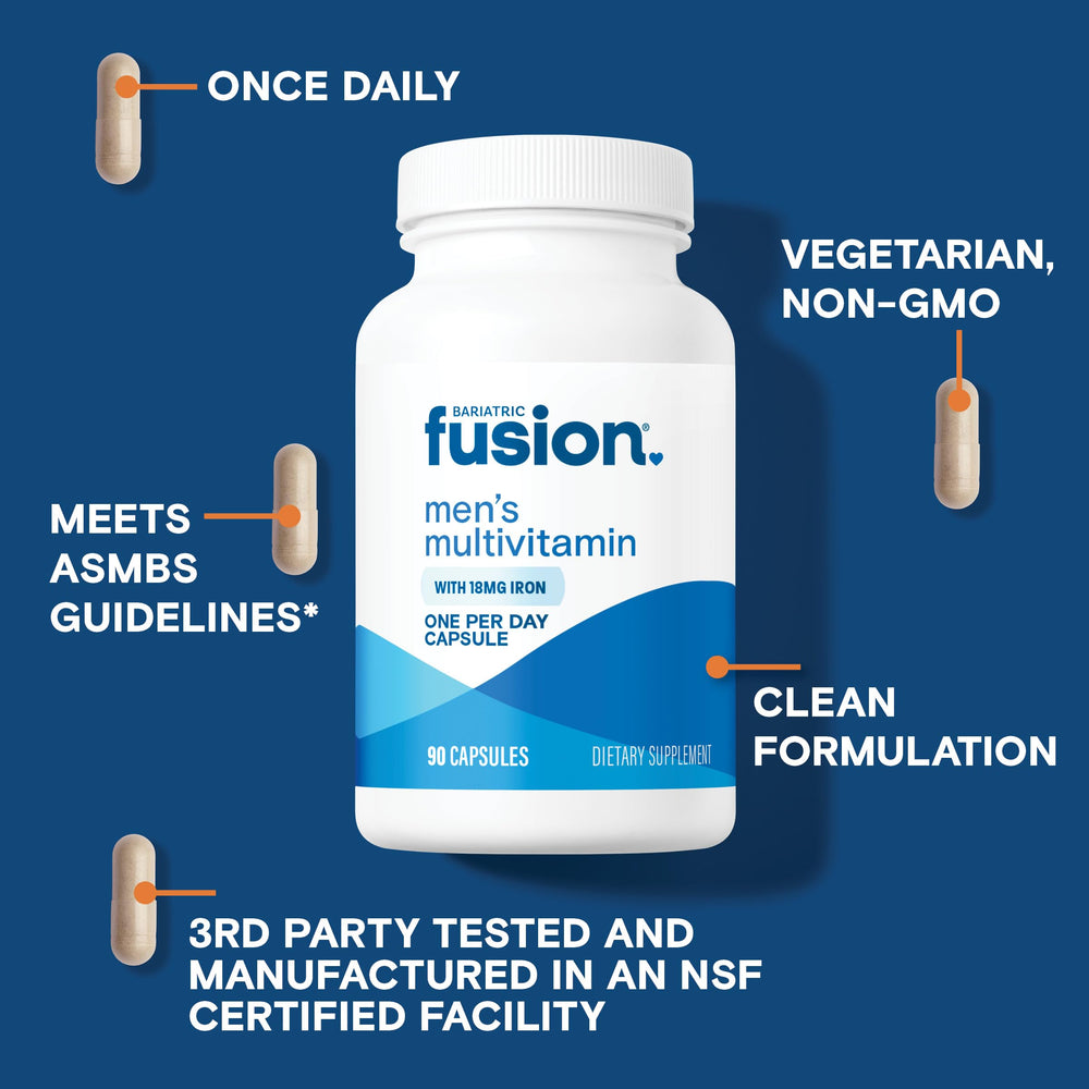 Bariatric Fusion multivitamin bottle on shelf indicating convenience and availability