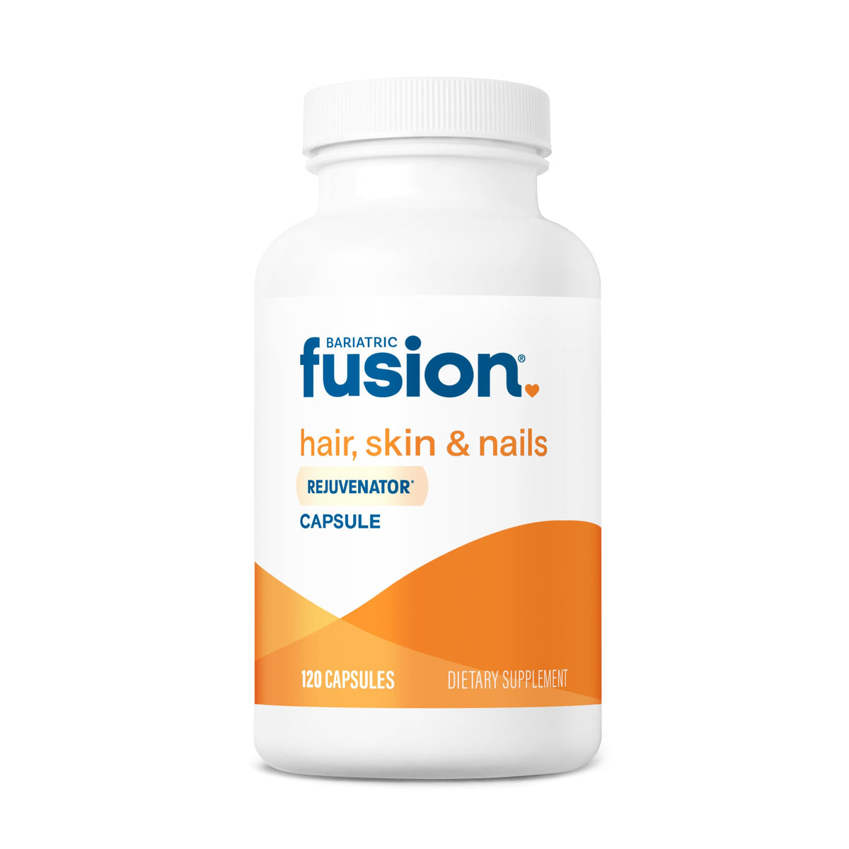 Bariatric Fusion ONE bottle cap view shows daily hair, skin, and nails support in a vegan formula.