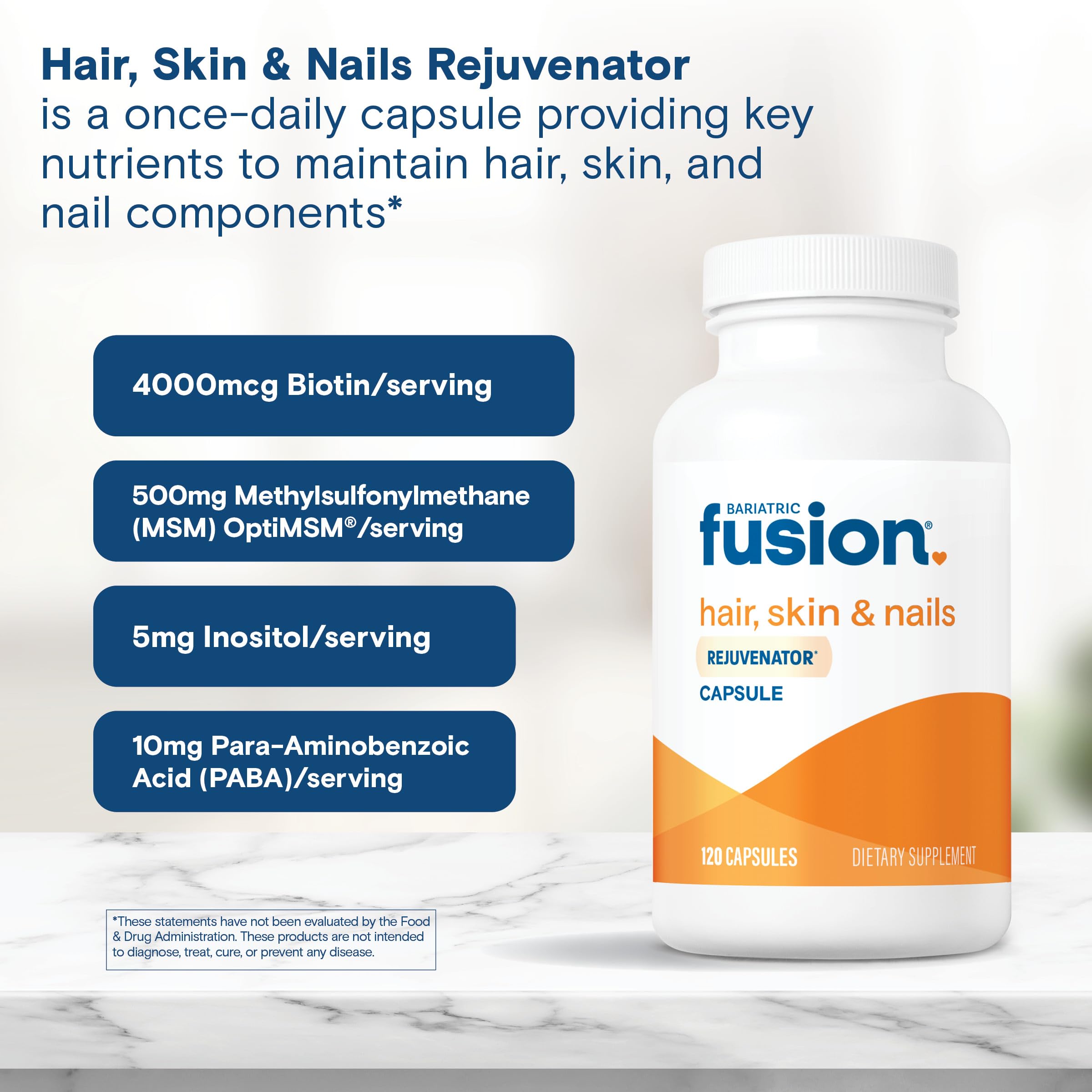 Bariatric Fusion ONE daily dose emphasis showing one capsule per day usage.