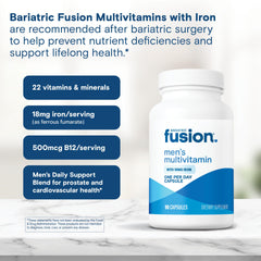Bariatric Fusion prostate and heart support label on bottle
