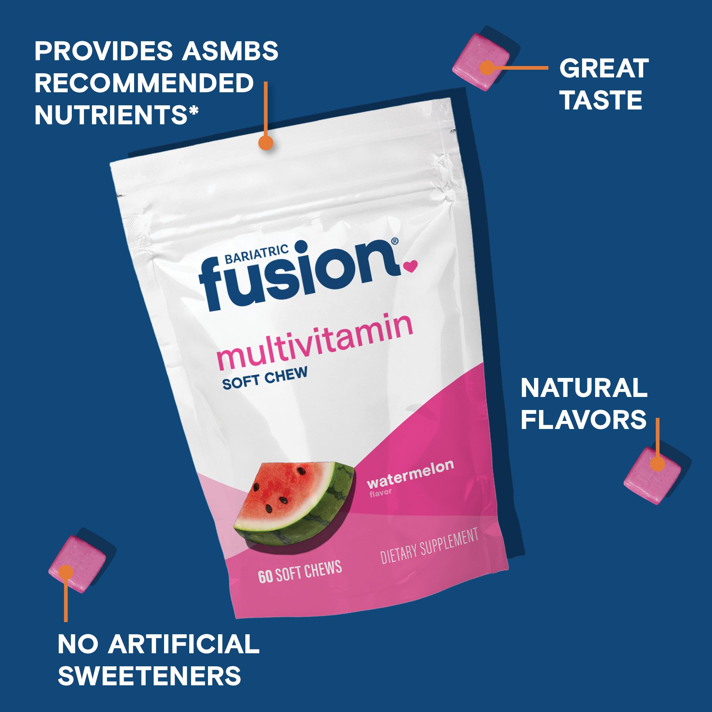 Bariatric Fusion USA-made chews highlighting quality and safety.