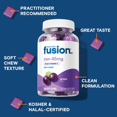 Vitamin C included to aid iron absorption in Bariatric Fusion chews