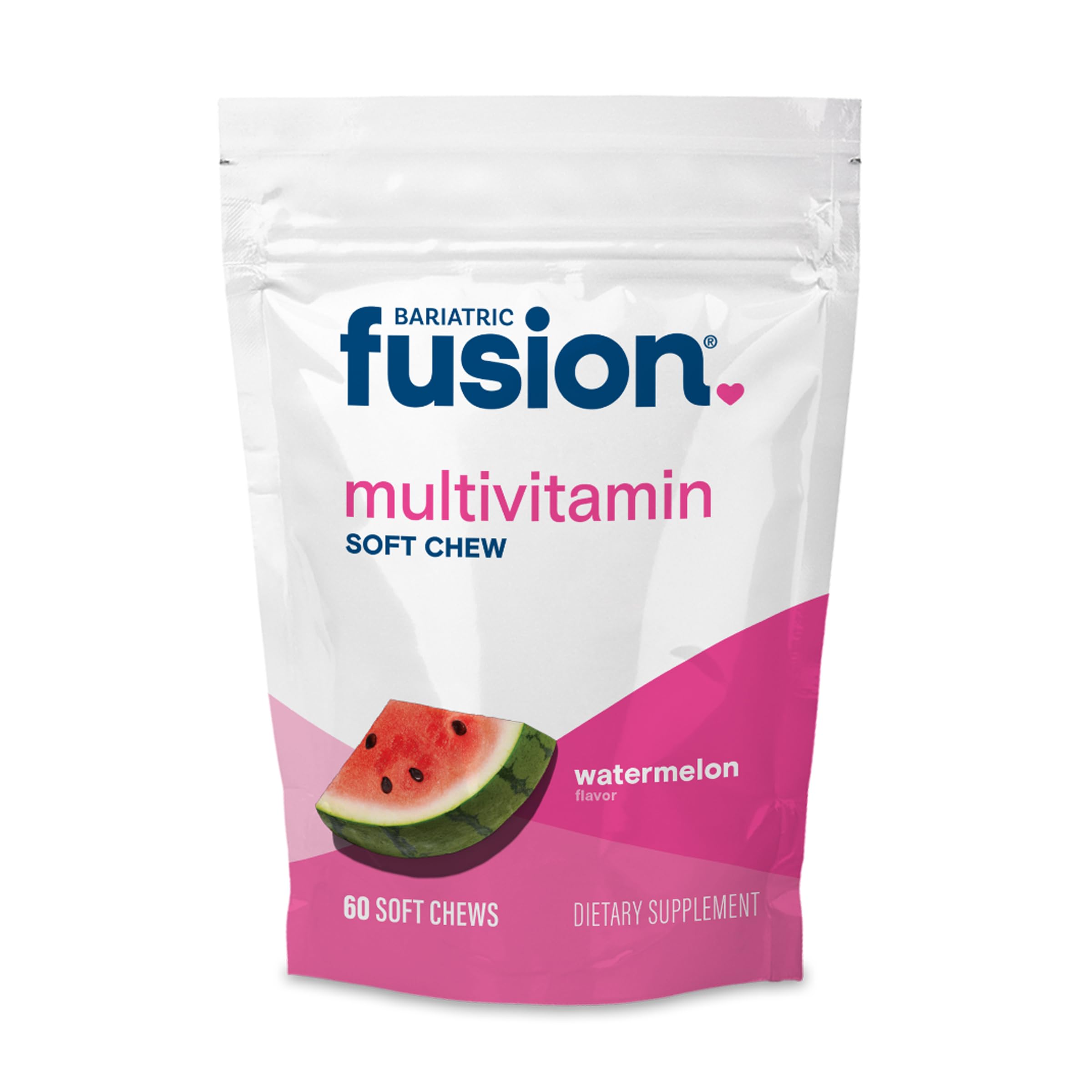Bariatric Fusion Watermelon Soft Chew shown for post-op nutrition and flavor.
