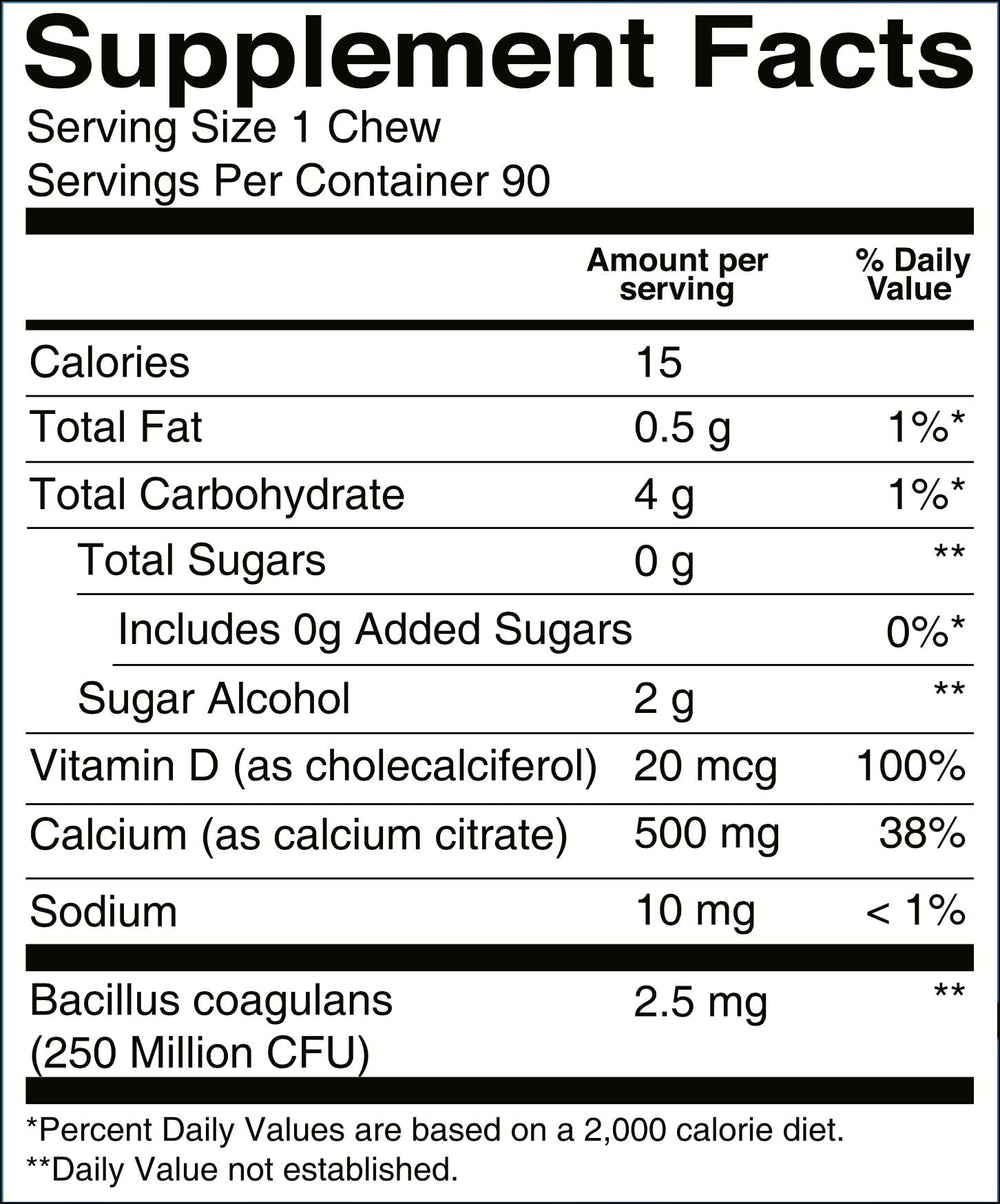 BariatricPal blue raspberry flavor bite showing sugar-free convenience for daily routine.