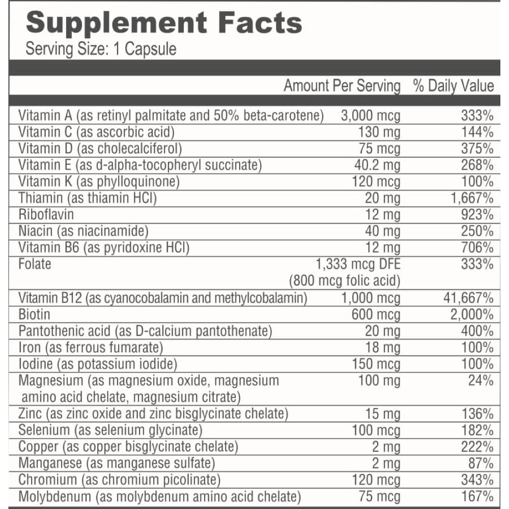 BariatricPal Multivitamin ONE store display; showcases 90-count vitamin capsule.