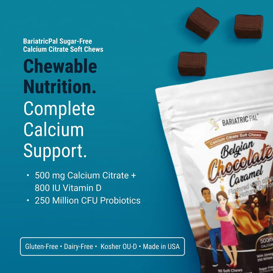 BariatricPal calcium citrate chews bag on countertop for daily use
