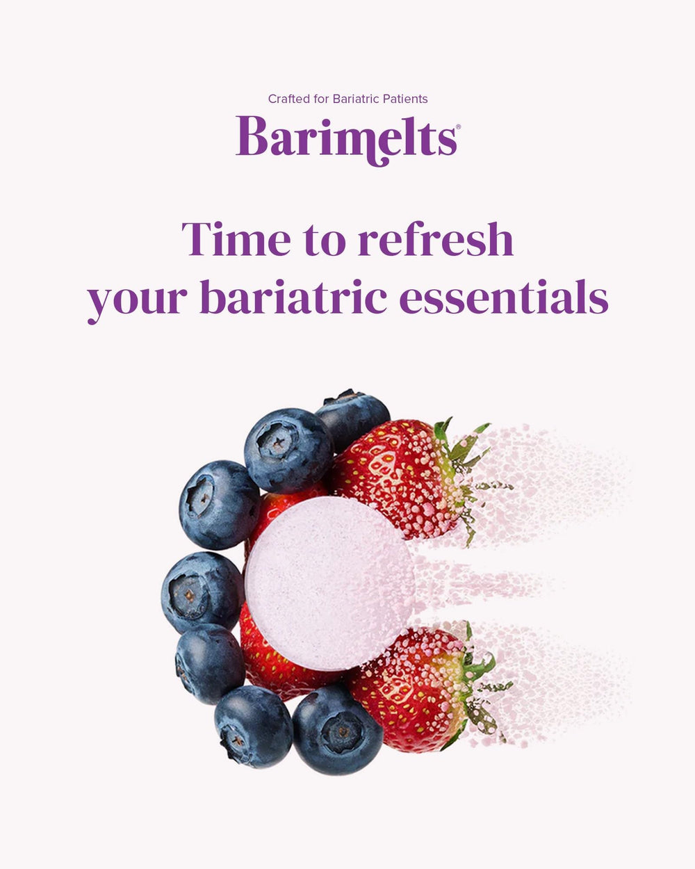 BariMelts packaging nutrition label highlights vitamin and mineral mix