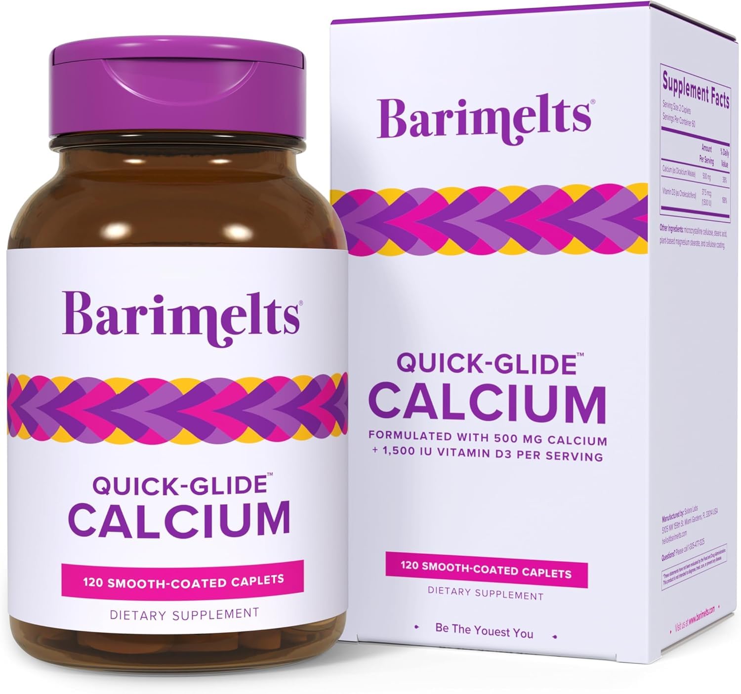 Barimelts Quick-Glide Calcium caplets pack for post-bariatric bone support
