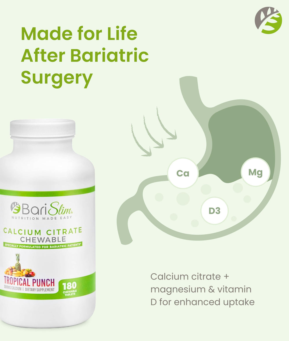 Barislim tropical punch bottle ready for daily calcium support.