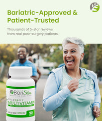 BariSlim packaging features gluten-free and non-GMO icons for dietary compatibility.