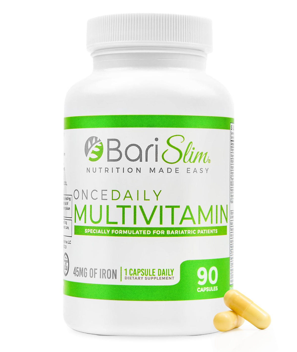 BariSlim bottle front view for post-surgery nutrition