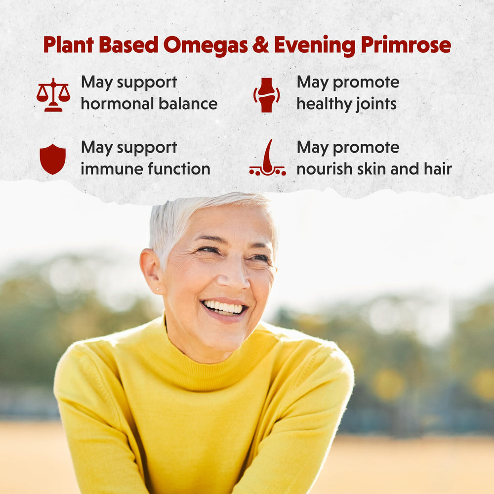 Barlean's Essential Woman bottle with capsules demonstrates convenient daily softgels.