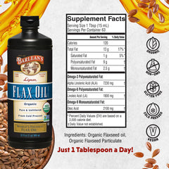 Natural sediment in Barlean's unrefined flaxseed oil signals minimal processing