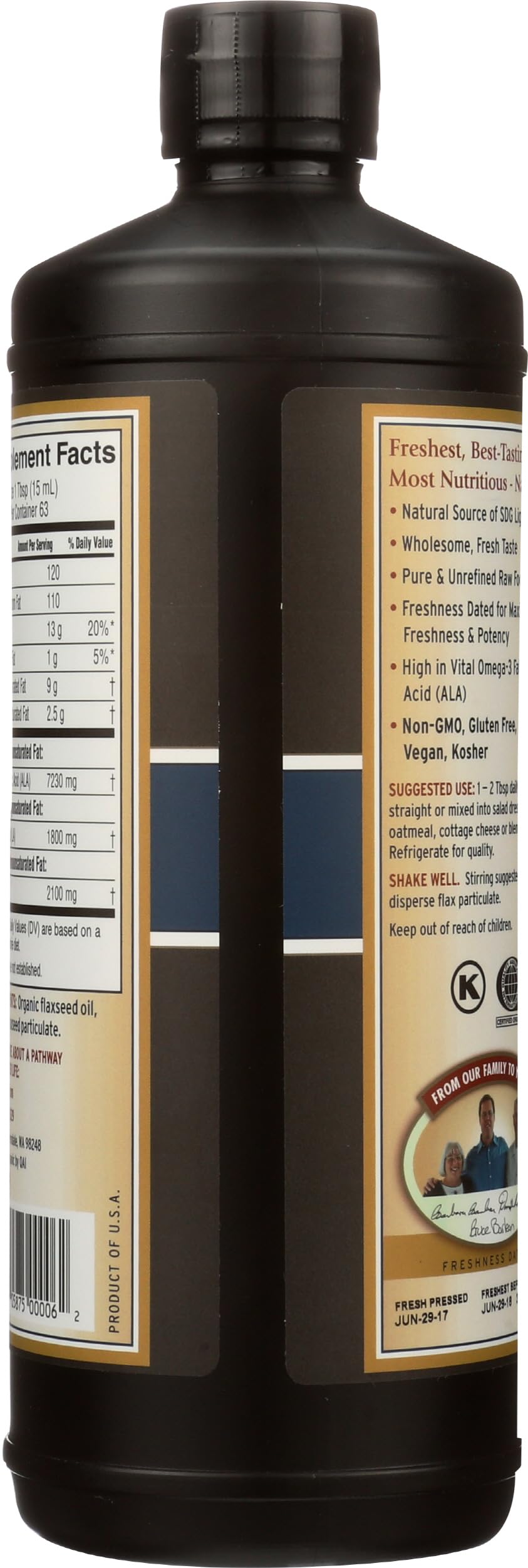Barlean's flaxseed oil as a dressing addition for a nutty flavor boost
