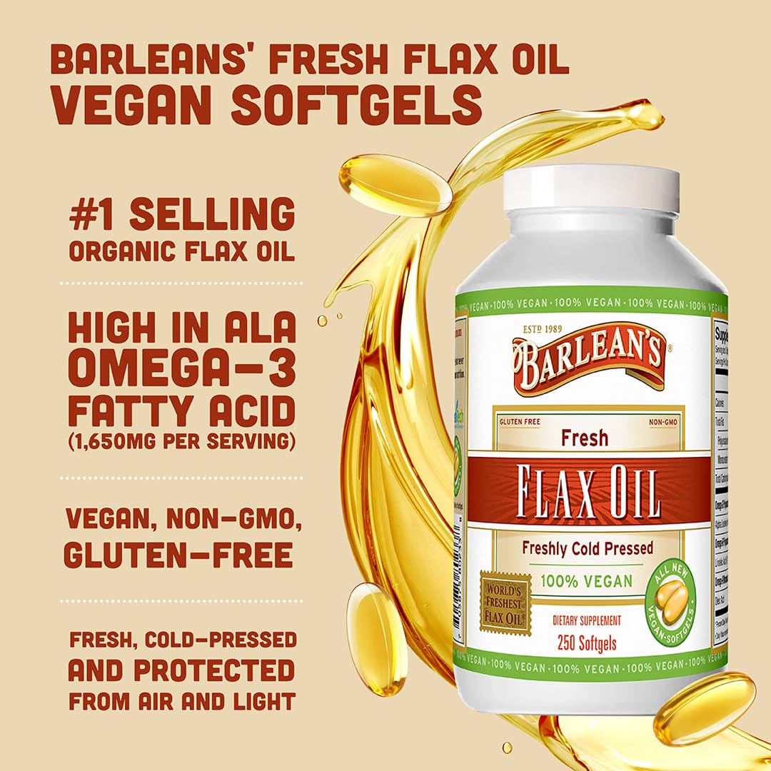 Barlean's flaxseed oil softgels on-the-go; travel-friendly nutrient boost