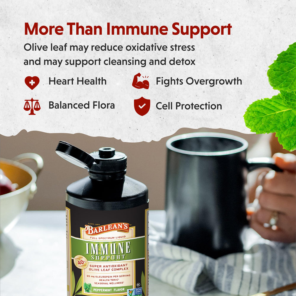 Barlean's oleuropein content per tablespoon emphasizes antioxidant potential