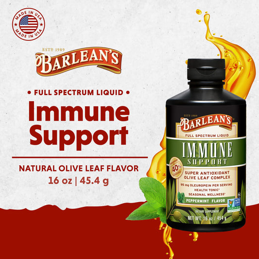 Barlean's Olive Leaf Complex label closeup showing 95 mg oleuropein potency