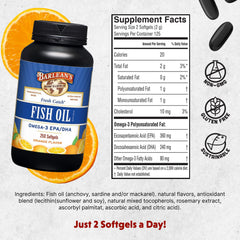 Omega-3 EPA and DHA per serving from Barlean's supports joints and immune health.