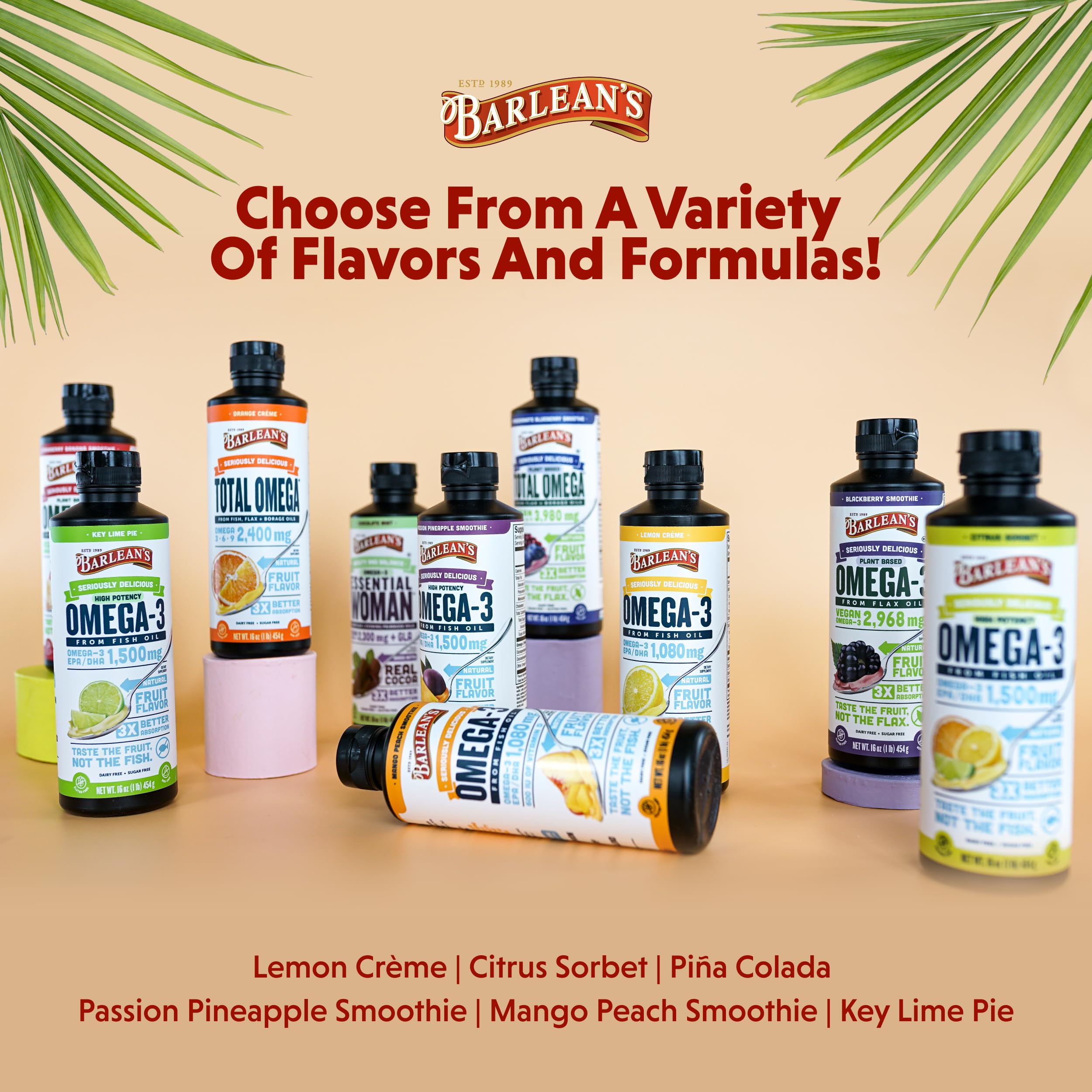 Pina colada flavor close-up invites family daily omega-3 intake