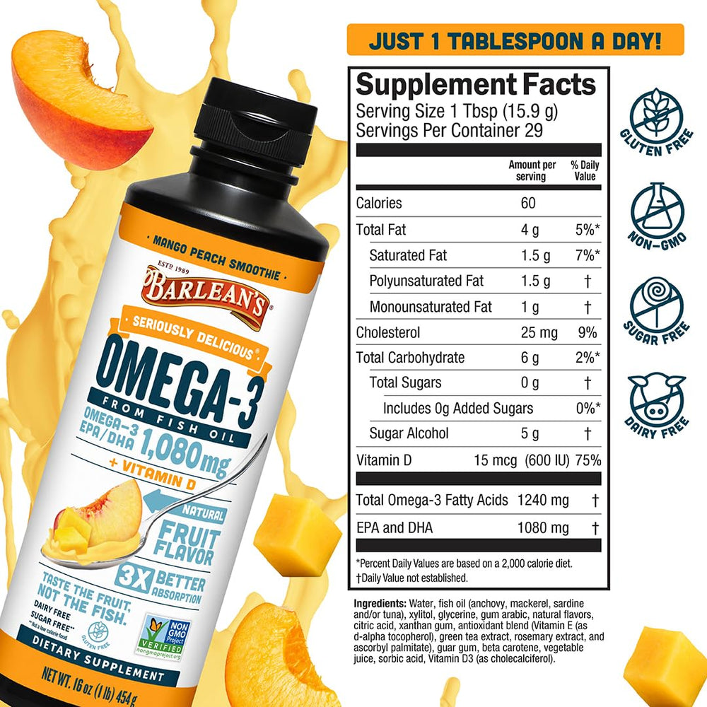 Barlean's Omega-3 kid-friendly serving demonstrates family nutrition