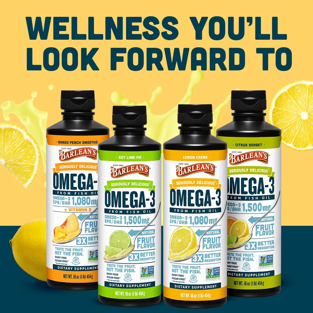 Barlean's Omega-3 label close-up highlighting mercury-free quality.