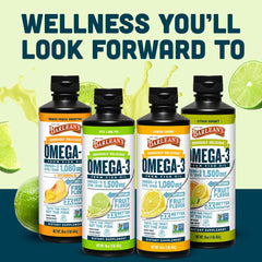 Refrigerated Barlean's Omega-3 bottle after opening to maintain freshness.