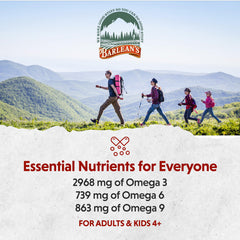 Barlean's flaxseed oil on spoon ready for daily omega boost.
