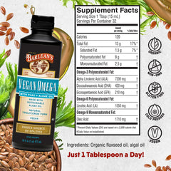 Spoonful of Barlean's vegan omega blend with a mild taste.