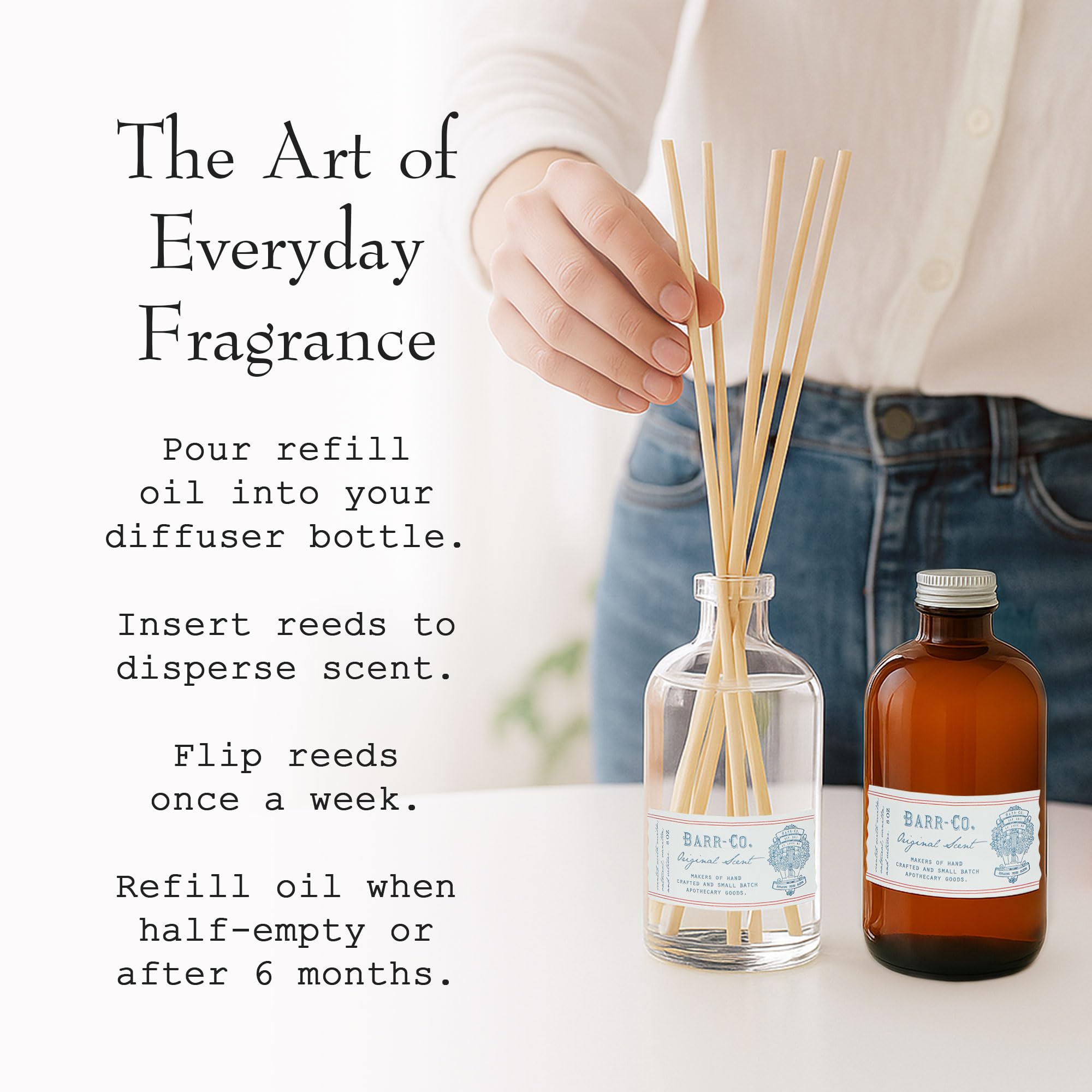 Vetiver and vanilla blend in Barr Co refill for calming room fragrance