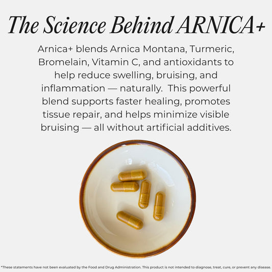 Barrett Recovery Arnica+ bottle label highlights ingredients and potency