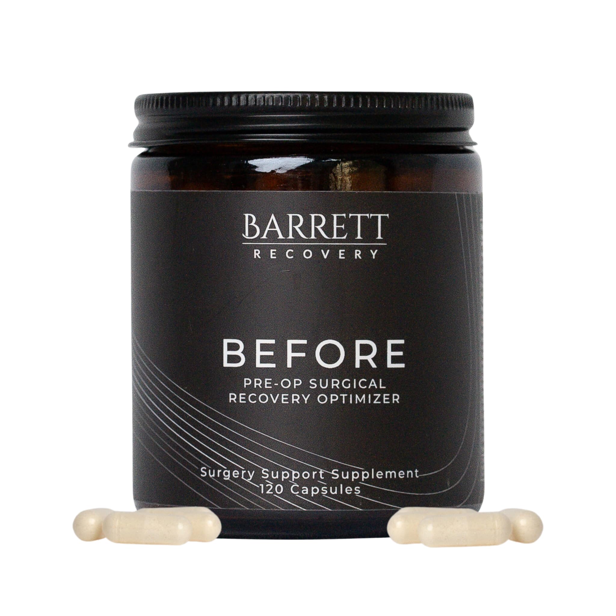 Barrett Recovery BEFORE packaging label clearly designed for pre-op support