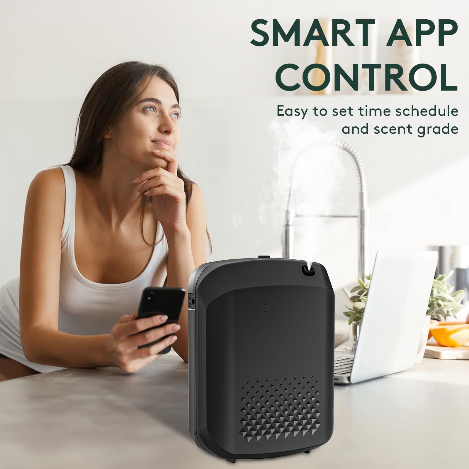 Barthelemy smart scent air machine wall mount demonstrates space-saving installation for home or office.