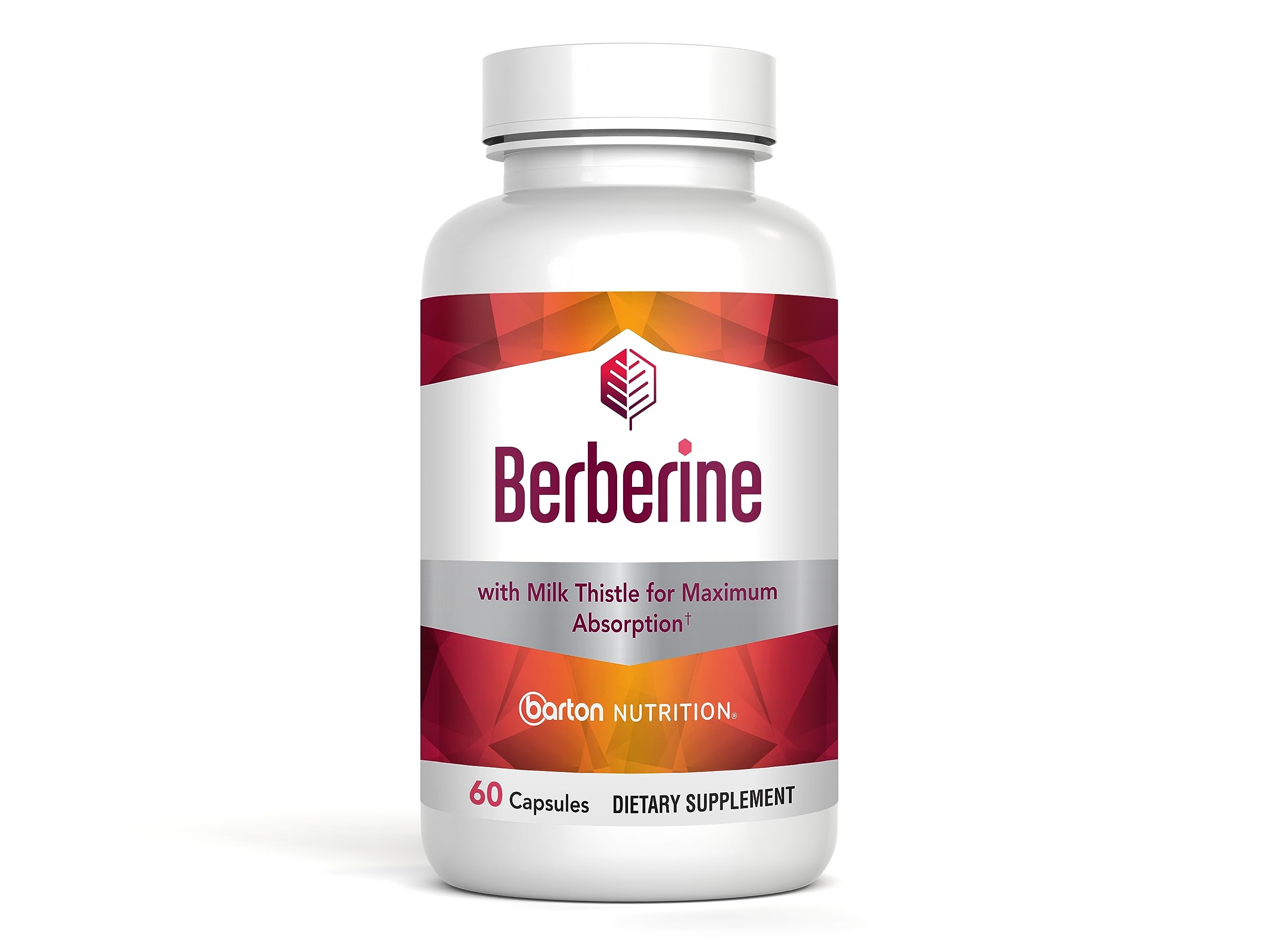 Barton Nutrition Berberine Milk Thistle bottle front supports daily energy balance