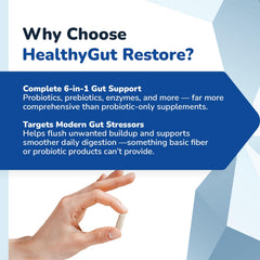 Barton Nutrition Healthy Gut Restore capsules dispense for convenient daily use.