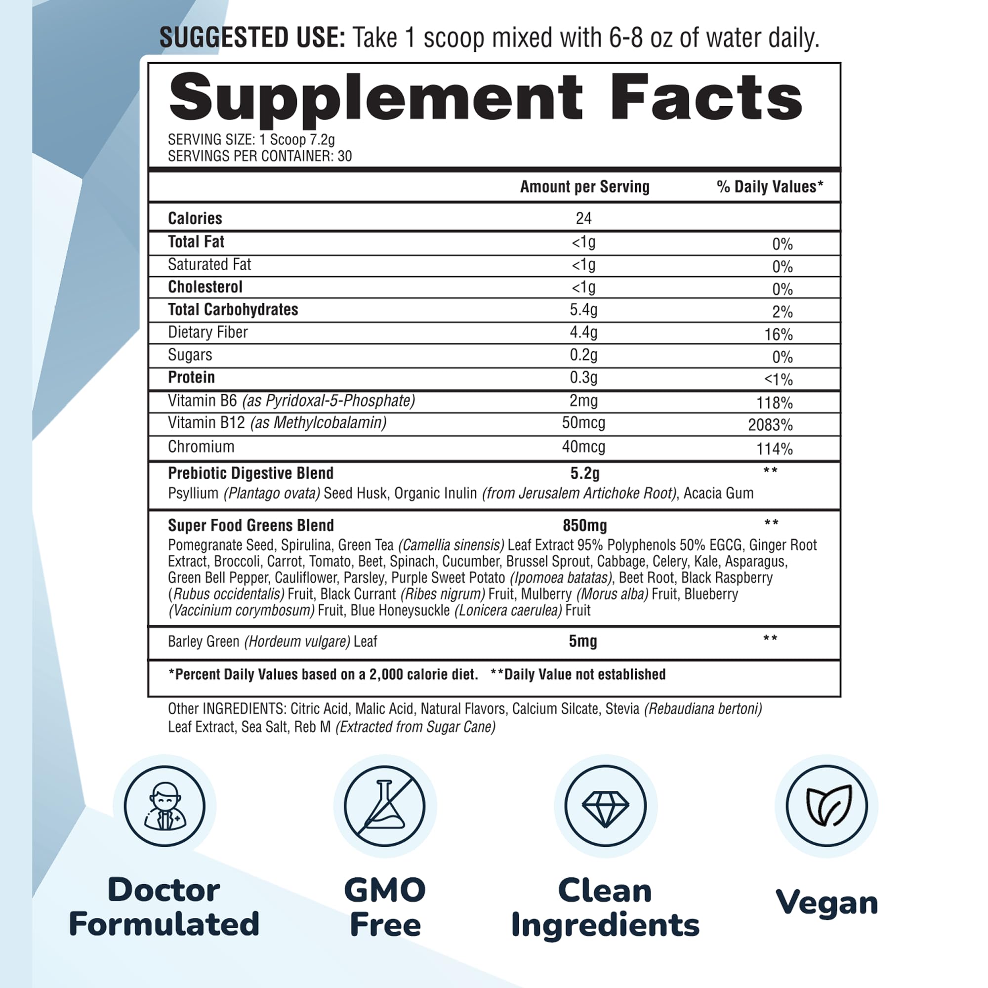 Barton Nutrition Probiotics and Prebiotic Fiber boosts gut balance
